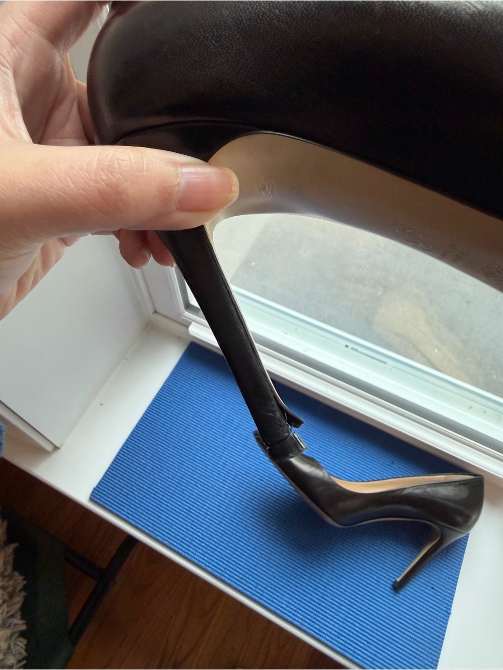 M.Gemi Esatto 90 Black Nappa Leather Pumps EU 38.5 US 7.5 Made In Italy Heel - Picture 4 of 7